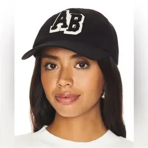 ★関税・送料込み★ANINE BING★Jeremy Baseball Cap Letterman Anine Bing - Jeremy Letterman Baseball Cap in Black – Blond